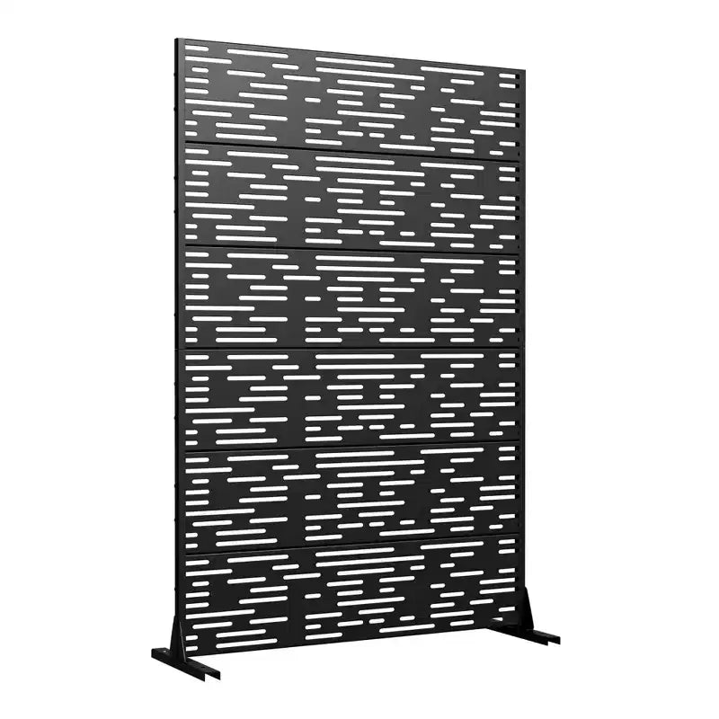 Jardinière en Métal Noir Dovelina 72 H47W avec Treillis pour Terrasse