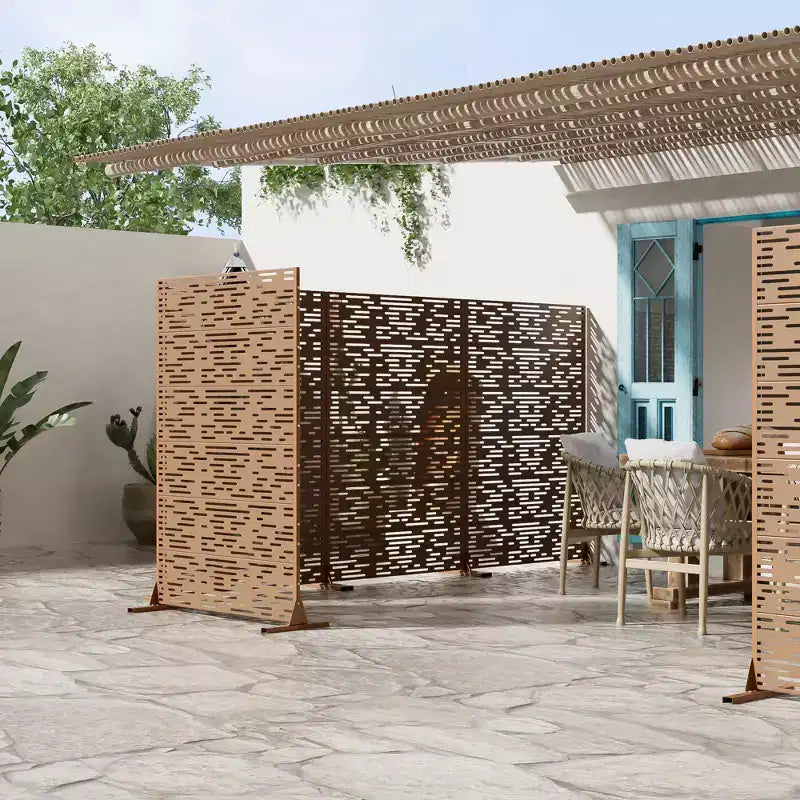 Jardinière en Métal Noir Dovelina 72 H47W avec Treillis pour Terrasse