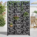 Jardinière en Métal Noir Dovelina 72 H47W avec Treillis pour Terrasse