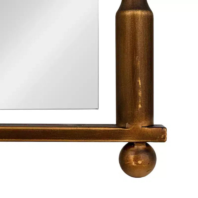 Miroir Mural Haut avec Cadre en Métal Moulé