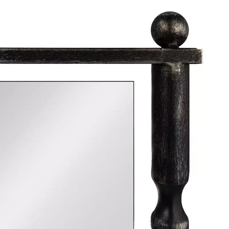 Miroir Mural Haut avec Cadre en Métal Moulé