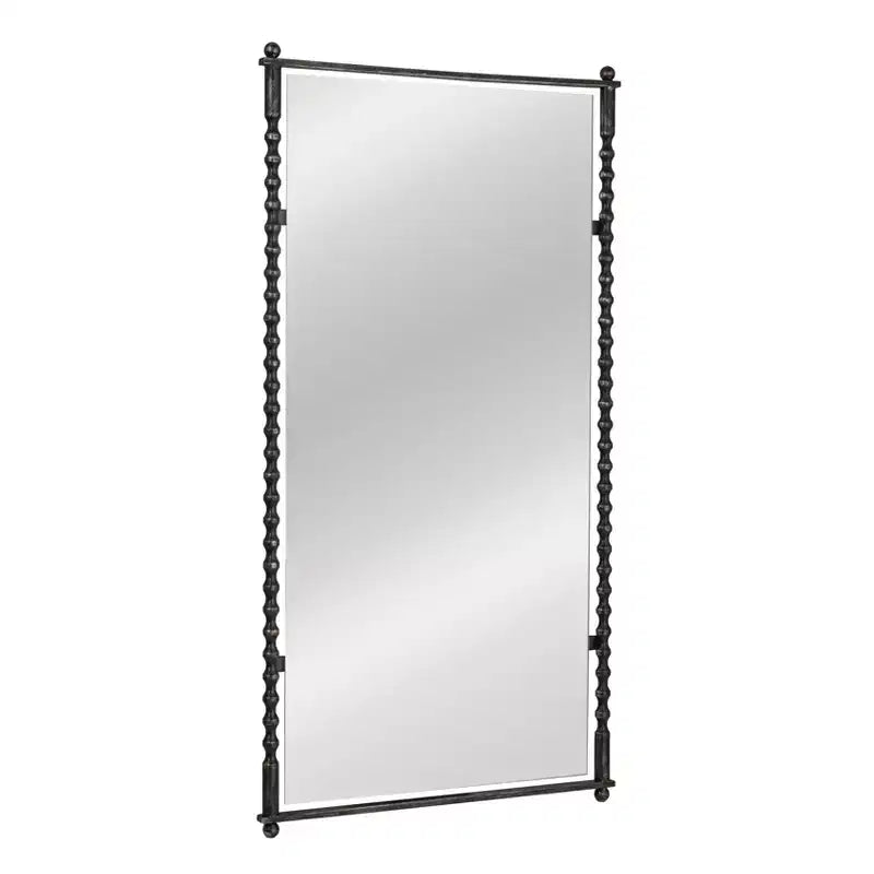 Miroir Mural Haut avec Cadre en Métal Moulé