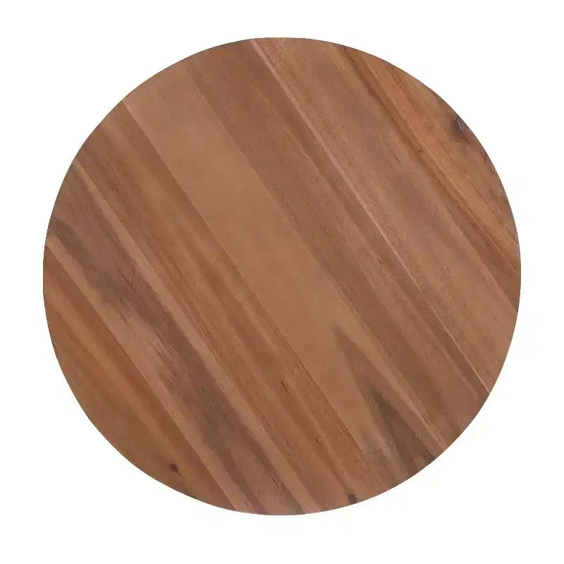 TABLE BASSE EN BOIS MASSIF D'ACACIA, COULEUR NATURELLE ET NOIRE