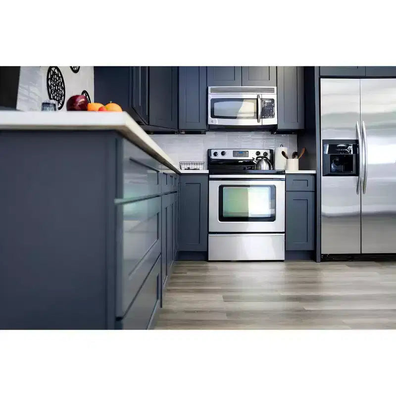 Meuble bas de cuisine 2 tiroirs de 36 po L x 34,5 po H x 24 po P, fermeture douce, cadre en contreplaqué – Prêt à assembler