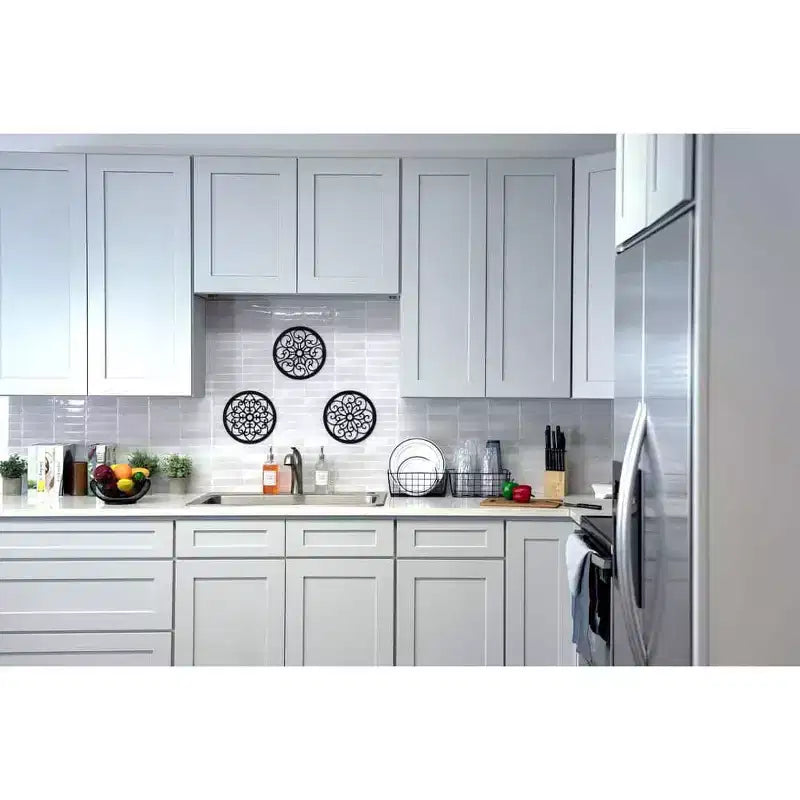 Meuble bas de cuisine 2 tiroirs de 36 po L x 34,5 po H x 24 po P, fermeture douce, cadre en contreplaqué – Prêt à assembler