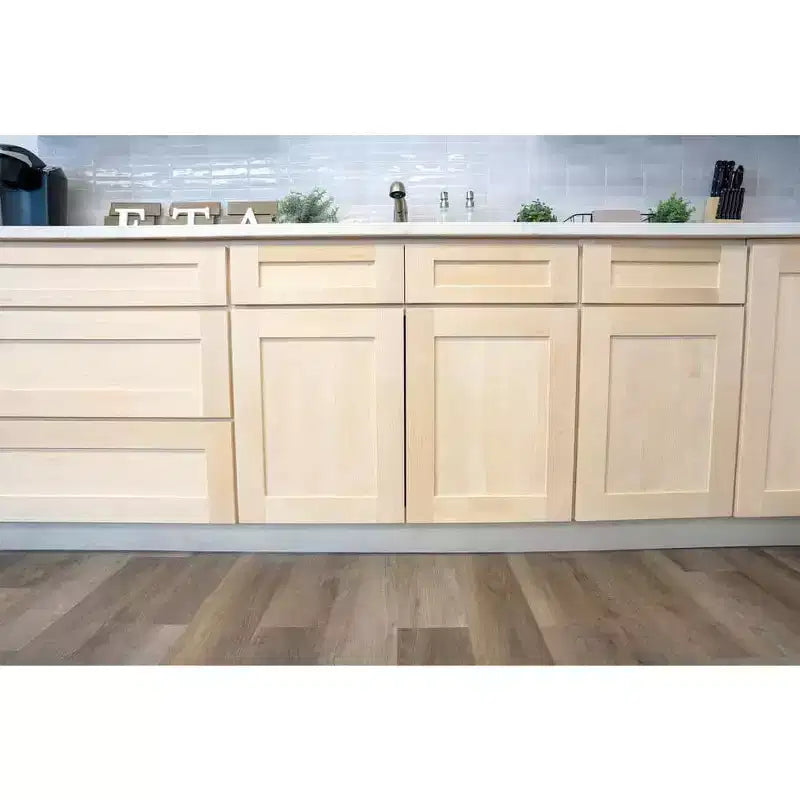 Meuble bas de cuisine 2 tiroirs de 36 po L x 34,5 po H x 24 po P, fermeture douce, cadre en contreplaqué – Prêt à assembler