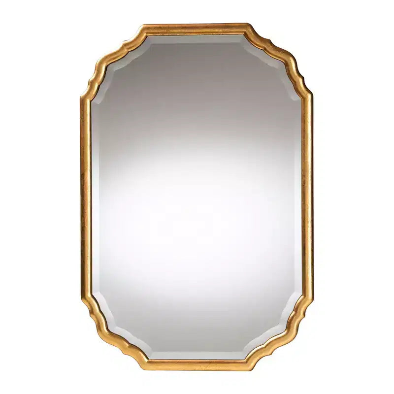 Miroir mural Pacino avec accent doré antique