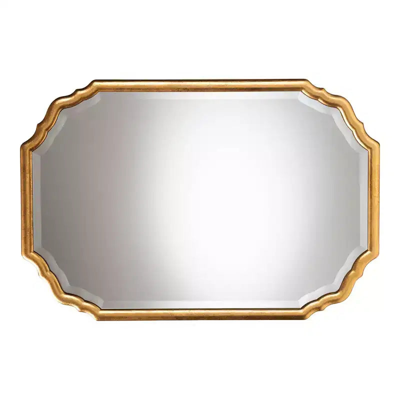 Miroir mural Pacino avec accent doré antique