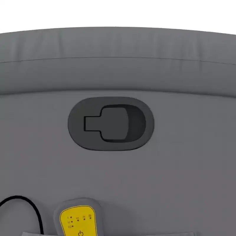 Fauteuil inclinable et massant électrique en similicuir gris avec fonction releveur – Siège confortable pour personnes âgées dans le salon