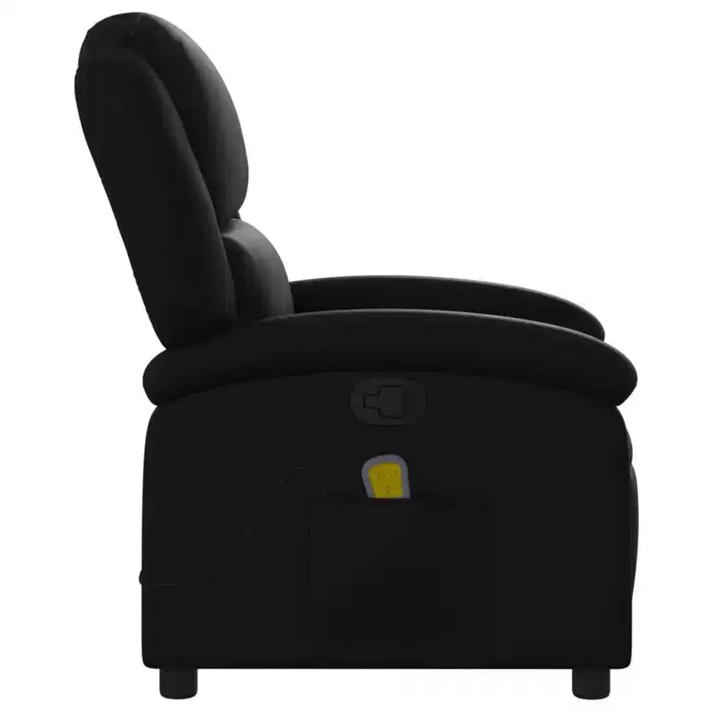 Fauteuil Inclinable de Massage Simili Cuir Noir, Métal, Contreplaqué, Individuel