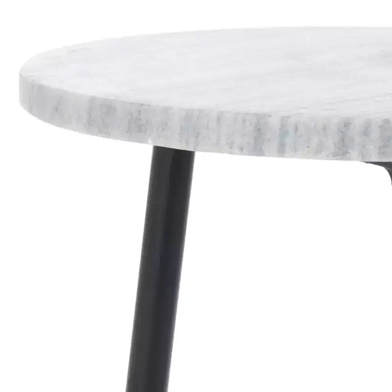 Table d'appoint Hesse en marbre - Gris/Noir