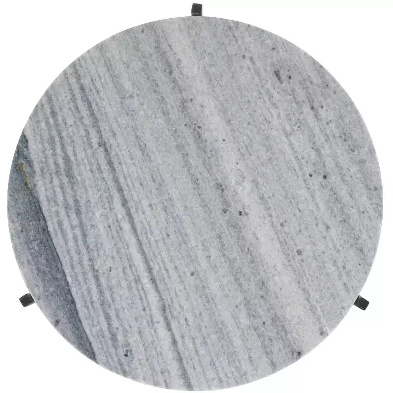 Table d'appoint Hesse en marbre - Gris/Noir