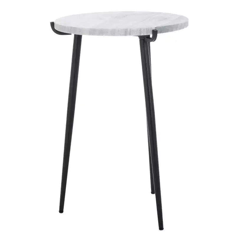 Table d'appoint Hesse en marbre - Gris/Noir