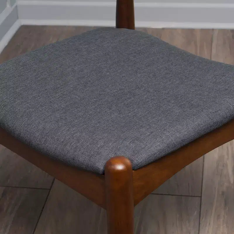 Chaises de salle à manger avec pieds évasés, structure en bois d'hévéa et assise rembourrée, chaises de cuisine modernes et confortables pour salon et appartement
