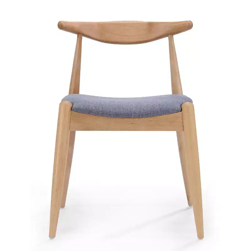 Chaises de salle à manger avec pieds évasés, structure en bois d'hévéa et assise rembourrée, chaises de cuisine modernes et confortables pour salon et appartement