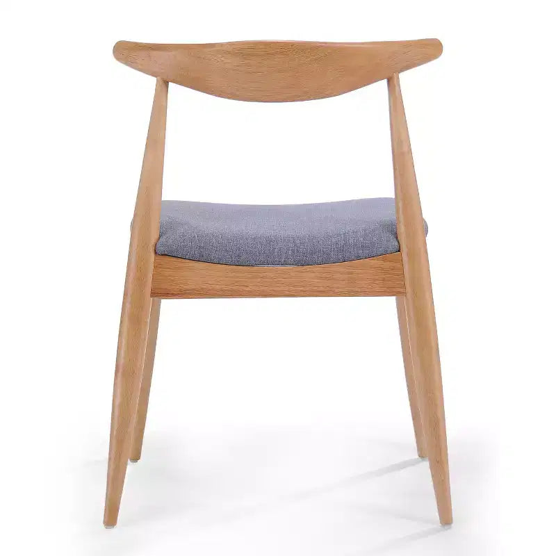 Chaises de salle à manger avec pieds évasés, structure en bois d'hévéa et assise rembourrée, chaises de cuisine modernes et confortables pour salon et appartement
