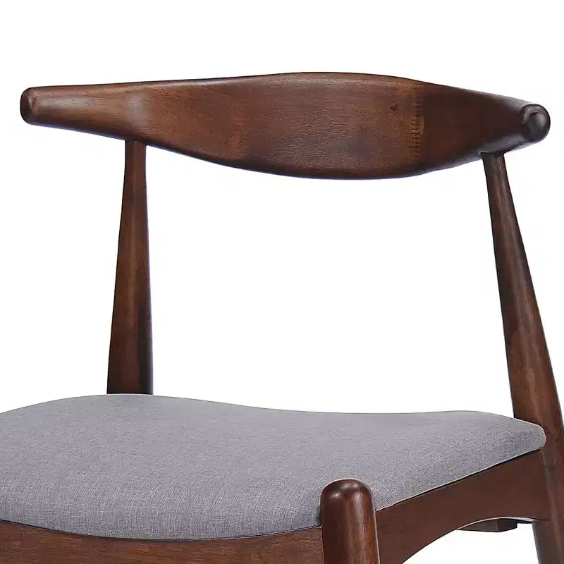 Chaises de salle à manger avec pieds évasés, structure en bois d'hévéa et assise rembourrée, chaises de cuisine modernes et confortables pour salon et appartement