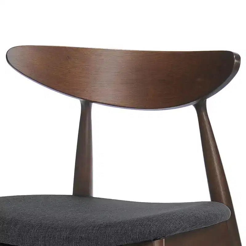 Chaises de salle à manger avec pieds évasés, structure en bois d'hévéa et assise rembourrée, chaises de cuisine modernes et confortables pour salon et appartement