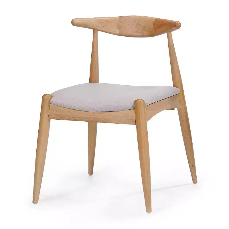 Chaises de salle à manger avec pieds évasés, structure en bois d'hévéa et assise rembourrée, chaises de cuisine modernes et confortables pour salon et appartement