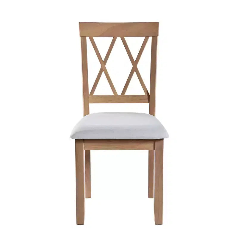 Ensemble de salle à manger 3 pièces extensible avec abattants et chaises rembourrées