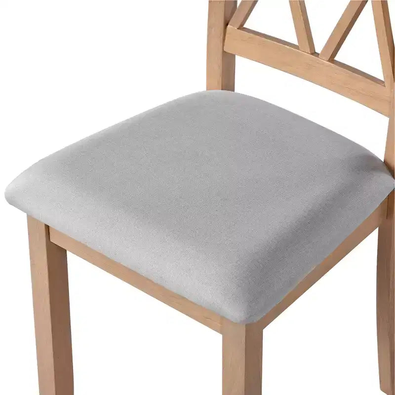 Ensemble de salle à manger 3 pièces extensible avec abattants et chaises rembourrées