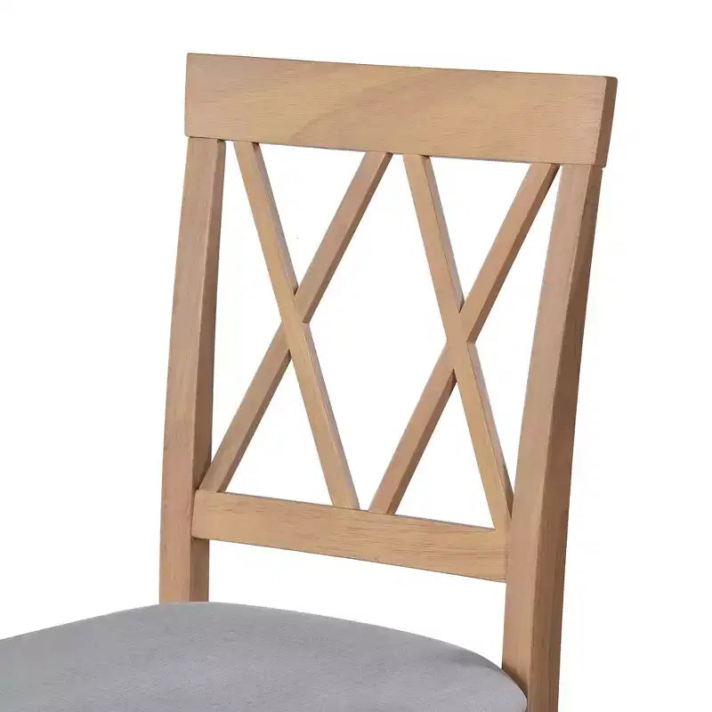 Ensemble de salle à manger 3 pièces extensible avec abattants et chaises rembourrées