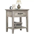 Table de chevet, avec 1 tiroir et étagère de rangement ouverte, table d'appoint polyvalente pour chambre à coucher, bureau, canapé