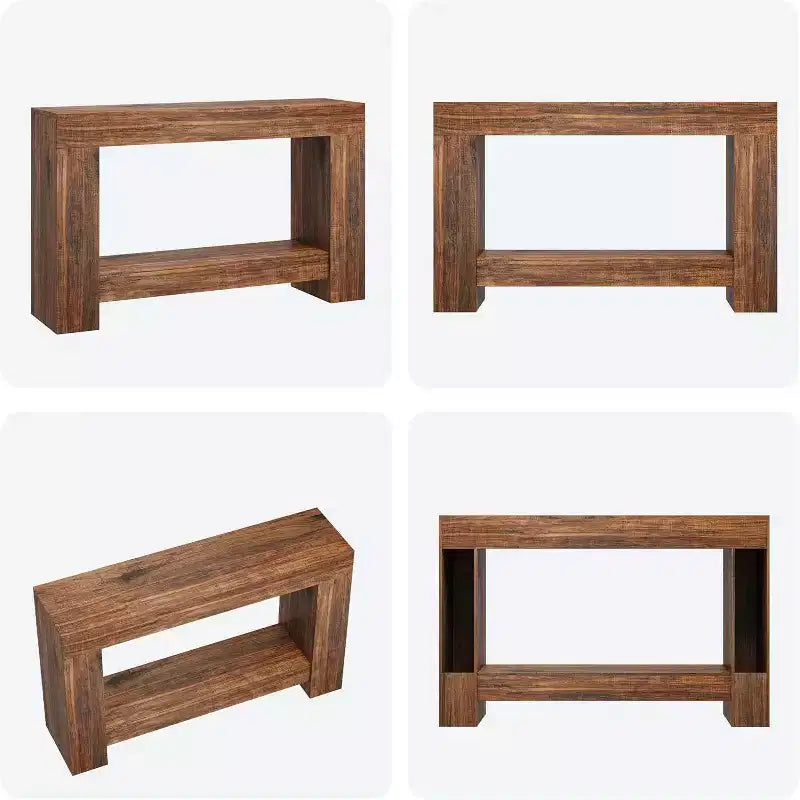 Console, console double couche avec espace de rangement, utilisée pour le salon