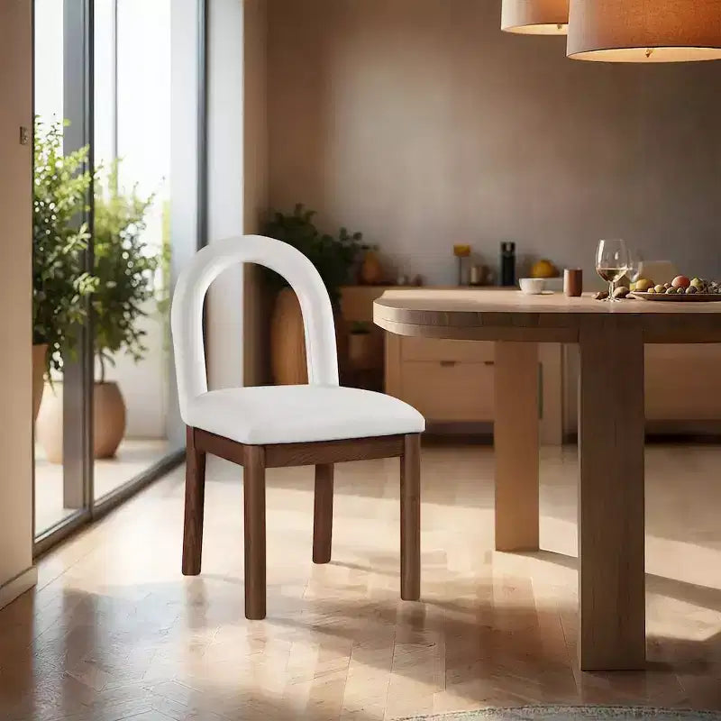 Chaise de salle à manger en velours Conrad