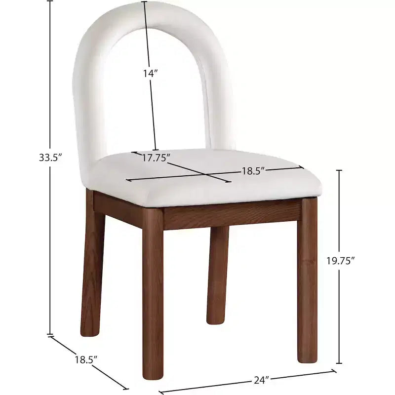 Chaise de salle à manger en velours Conrad