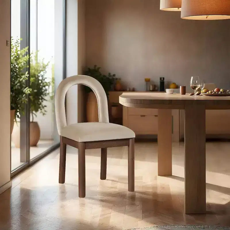 Chaise de salle à manger en velours Conrad