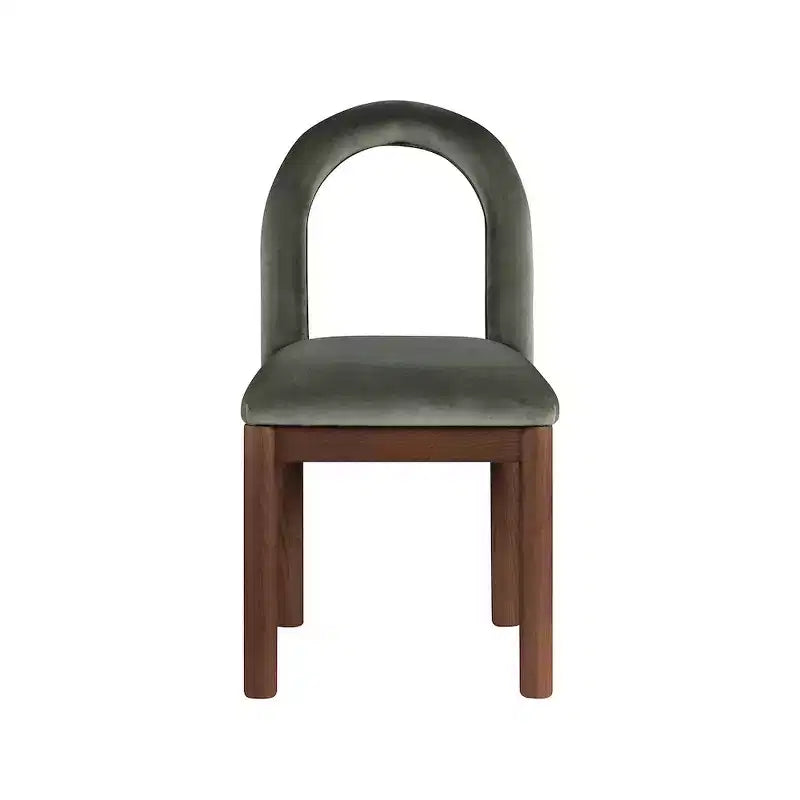 Chaise de salle à manger en velours Conrad