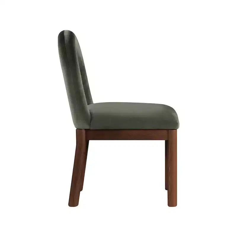 Chaise de salle à manger en velours Conrad