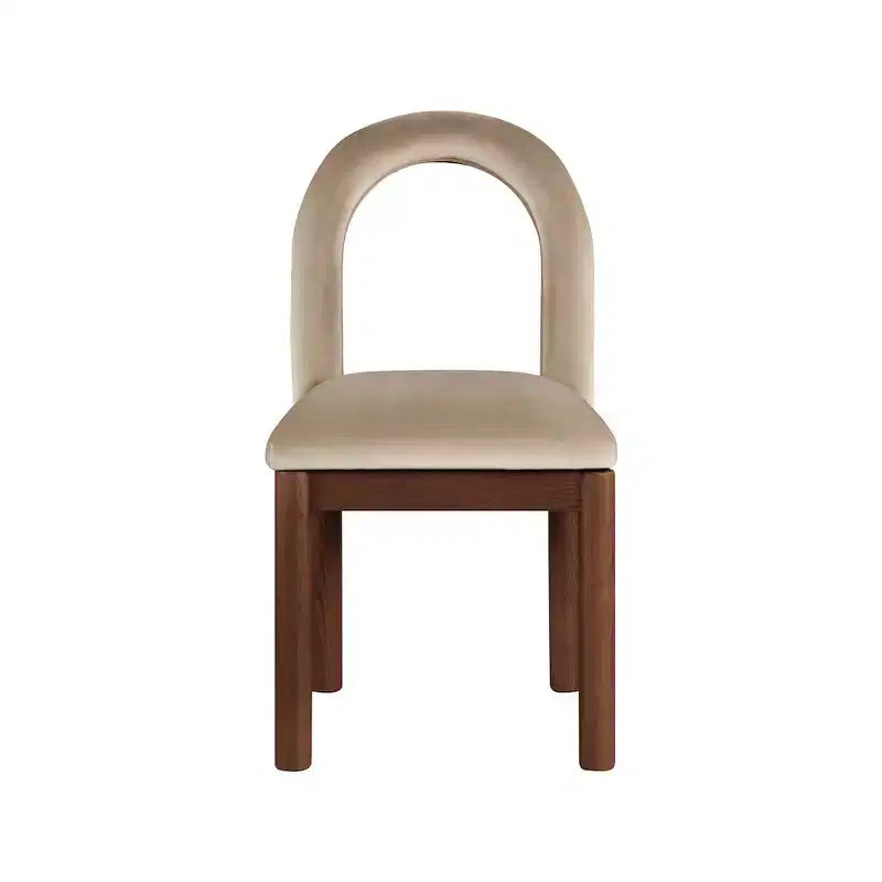 Chaise de salle à manger en velours Conrad
