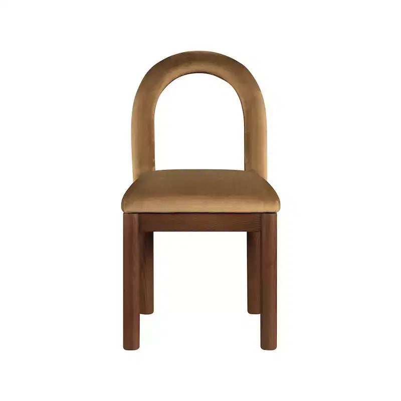Chaise de salle à manger en velours Conrad