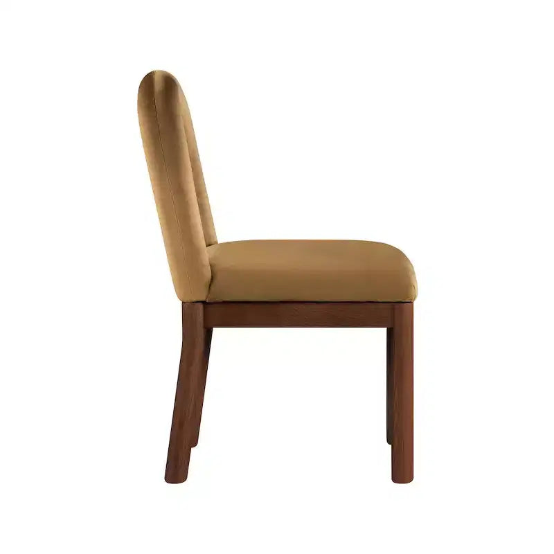 Chaise de salle à manger en velours Conrad