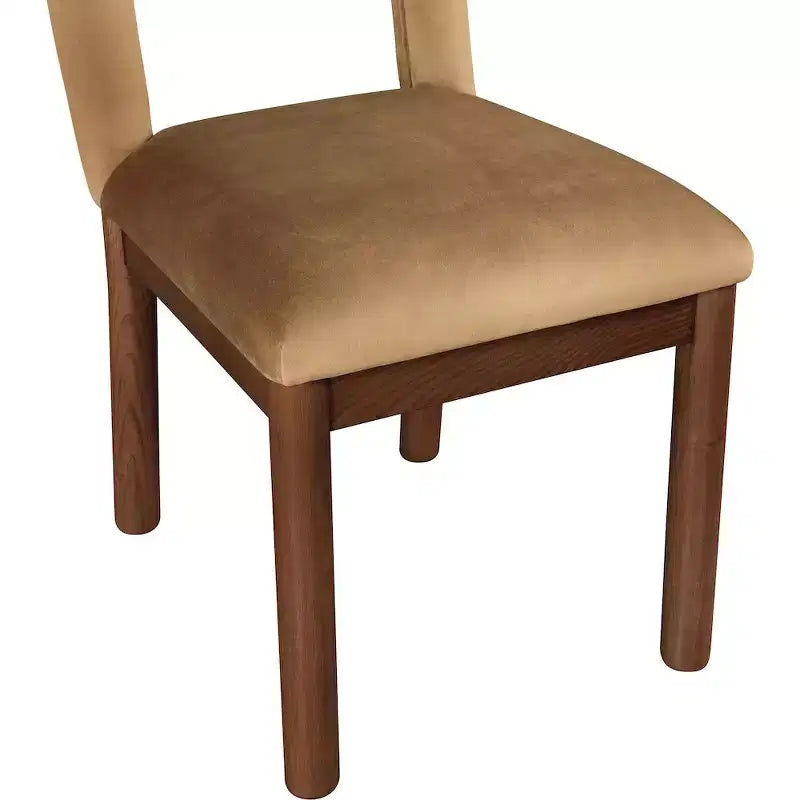 Chaise de salle à manger en velours Conrad