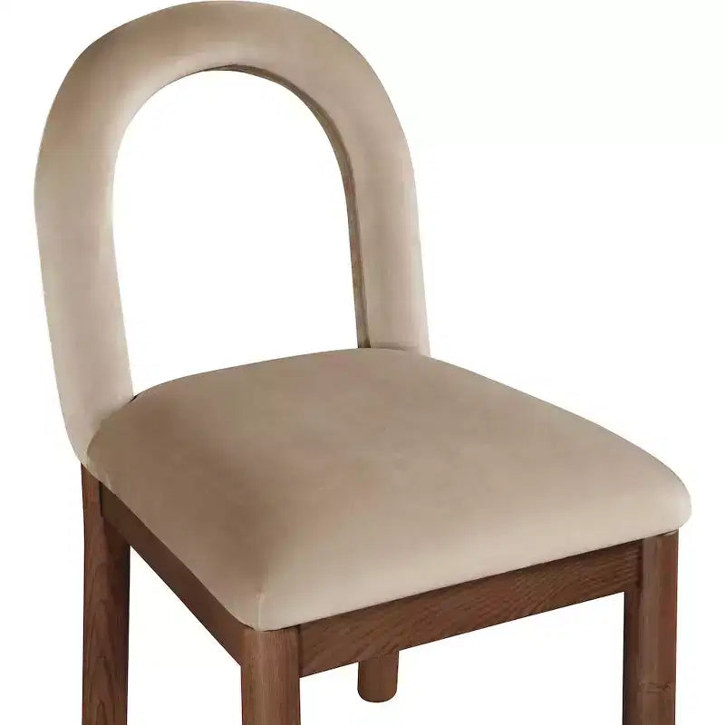 Chaise de salle à manger en velours Conrad