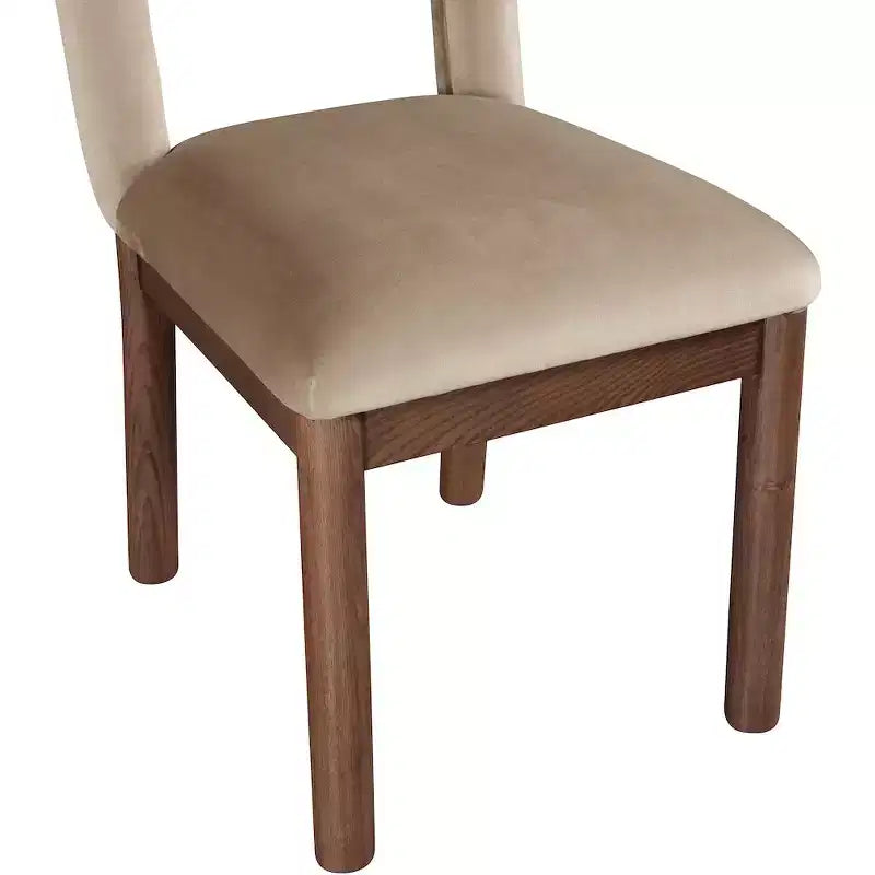 Chaise de salle à manger en velours Conrad