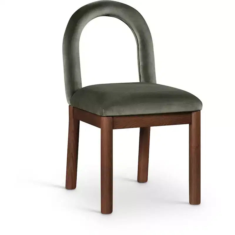 Chaise de salle à manger en velours Conrad