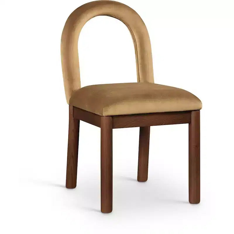 Chaise de salle à manger en velours Conrad