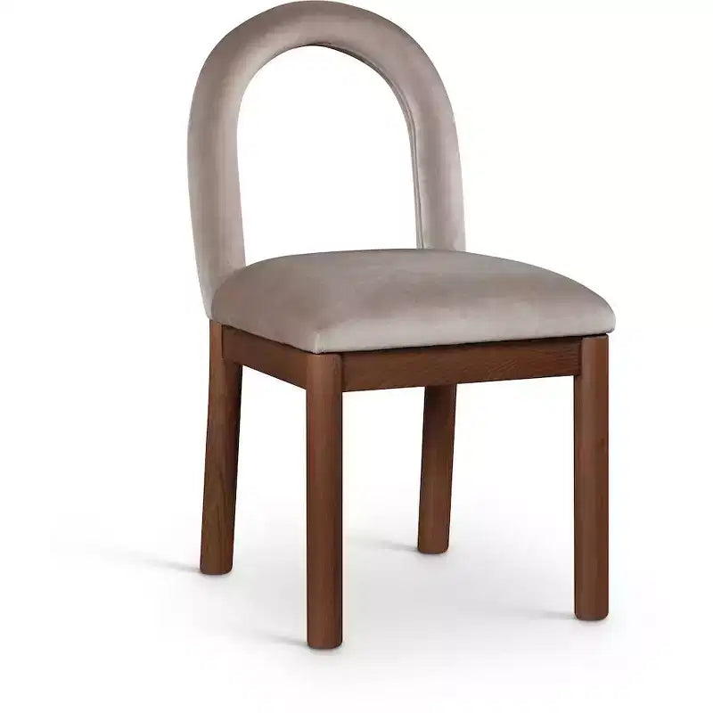 Chaise de salle à manger en velours Conrad