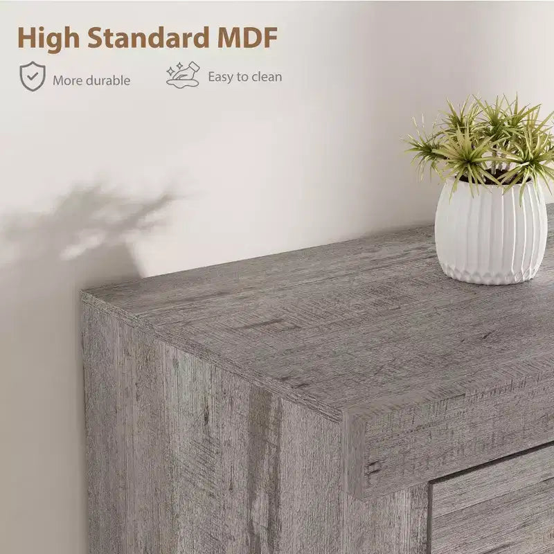 Meuble TV de ferme 70.1, Console média avec tiroirs de rangement et étagère ouverte pour salon, chambre à coucher