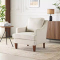 Fauteuil d'appoint avec coussin en T, 73,66 cm de large, en polyester et bois massif