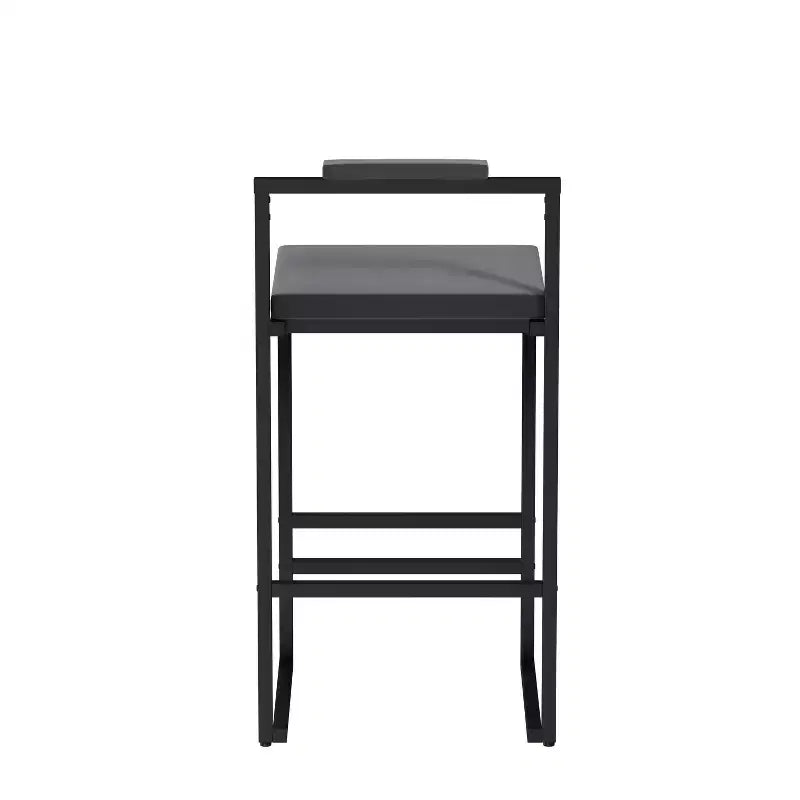 Tabourets de bar en velours, hauteur comptoir avec repose-pieds, dossier, chaises de salle à manger modernes, noir/gris