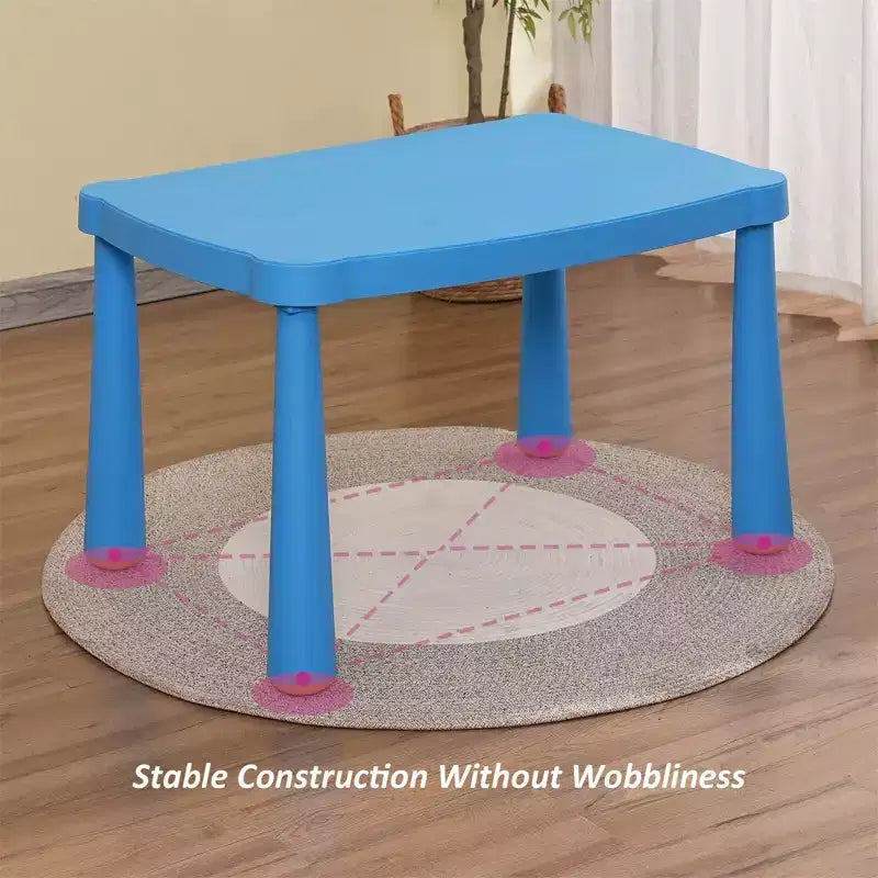 Table d'activités rectangulaire en plastique de haute qualité pour enfants, adaptée à l'école et à la maison