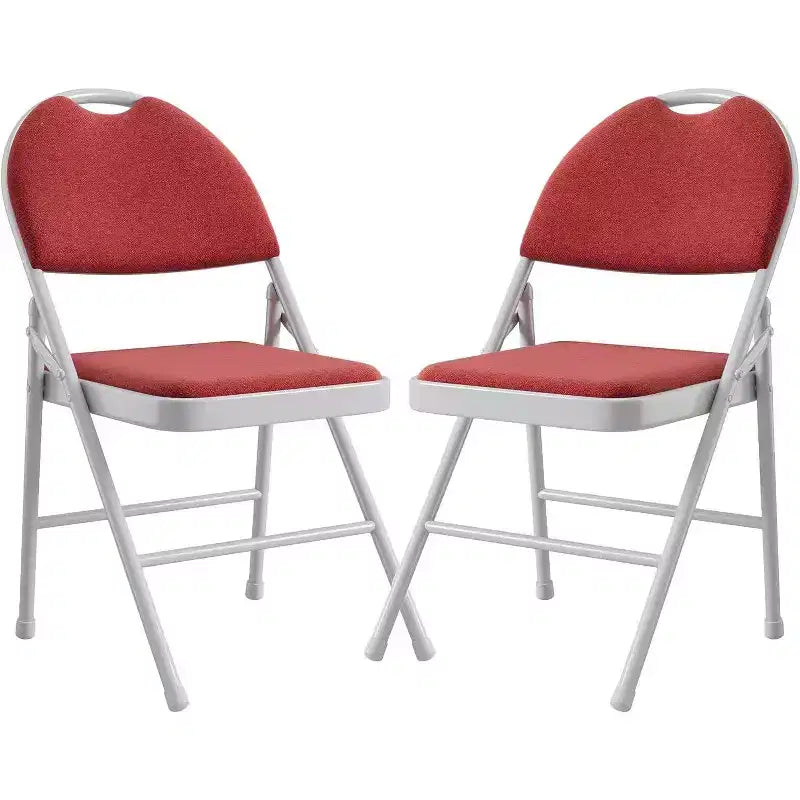 Lot de 4 Chaises Pliantes Rembourrées en Tissu, Chaises Pliantes en Métal avec Dossier Rembourré, Capacité de 159 kg, pour Événements Intérieurs et Extérieurs, Usage Commercial