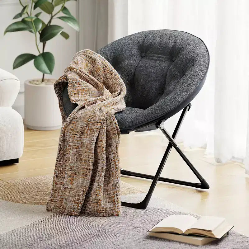 Chaise de salon en coton et fer forgé pour intérieur - Chaise d'intérieur, chaise de salon, chaise d'intérieur moderne