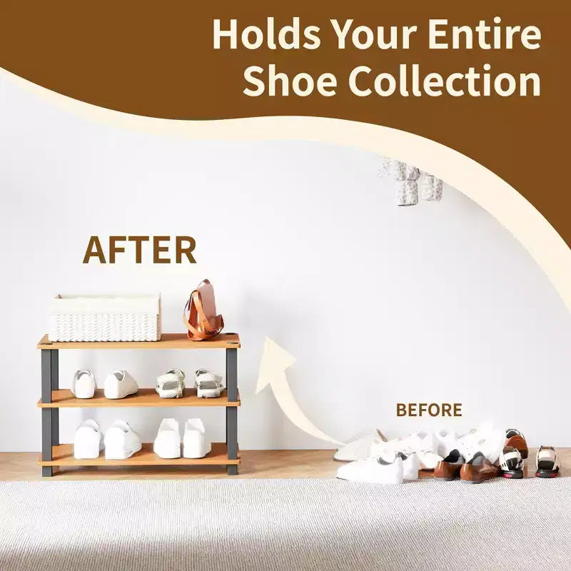 Range-chaussures 3 niveaux pour 9 paires, aucun outil nécessaire