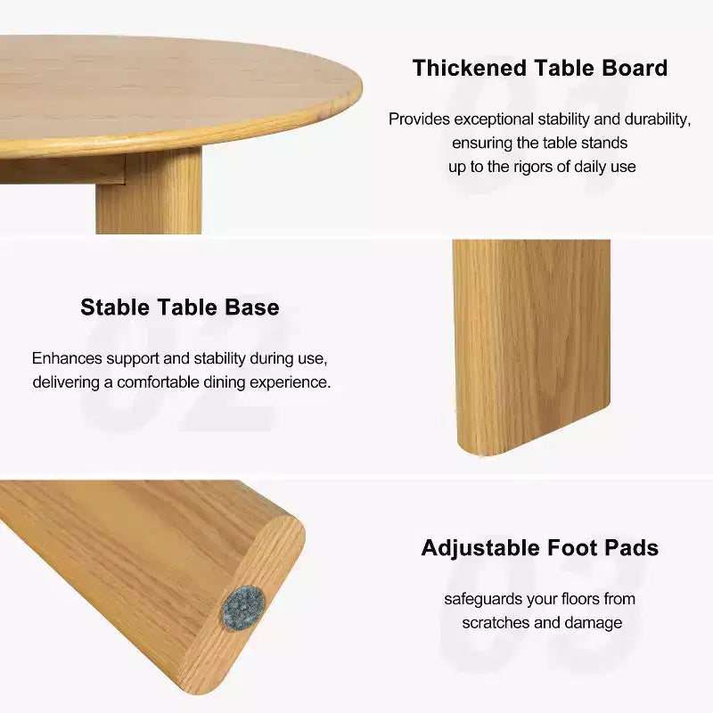 Table de salle à manger ovale 67 x 33,5 en chêne massif de style ferme pour salles à manger modernes